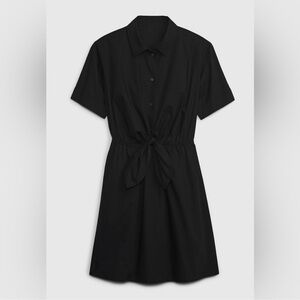 GAP Black Shirt Dress with Tie Waist